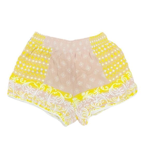 Riley + James Yellow Elastic Fully Lined Shorts Size Medium - Picture 1 of 3